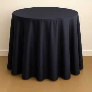 Mystique Satin Table Linen - Midnight Navy