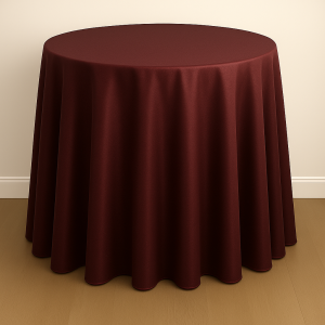 Mystique Satin Table Linen - Mystic Burgundy