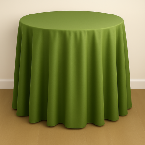 Mystique Satin Table Linen - Oxford Olive