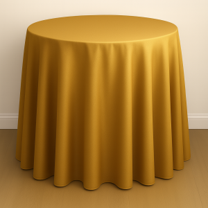 Mystique Satin Table Linen - Regal Gold