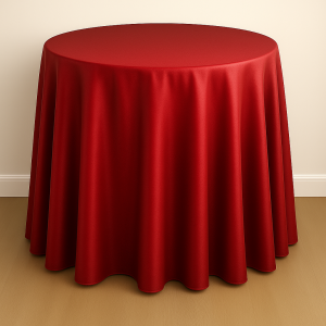 Mystique Satin Table Linen - Roja Red