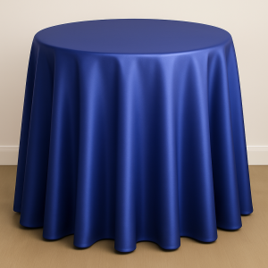 Mystique Satin Table Linen - Bahama Blue