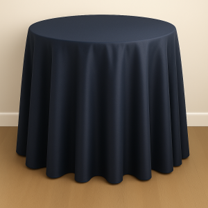Mystique Satin Table Linen - Storm Navy