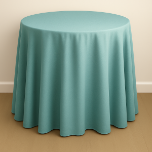 Mystique Satin Table Linen - Tiffany Blue