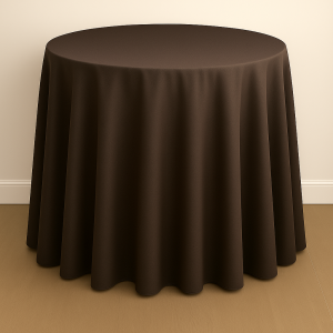 Mystique Satin Table Linen - Ultra Brown