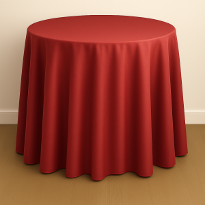 Mystique Satin Table Linen - Valentine Red