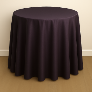 Mystique Satin Table Linen - Vintage Grape