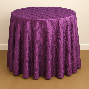 Pinwheel Taffeta Table Linen - Light Plum