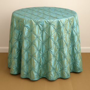 Pinwheel Taffeta Table Linen - Tiffani Blue