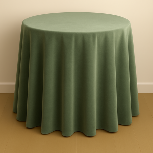 Velveteen Table Linen - Soft Green
