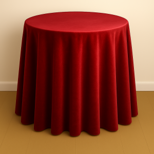 Velveteen Table Linen - Cherry Red