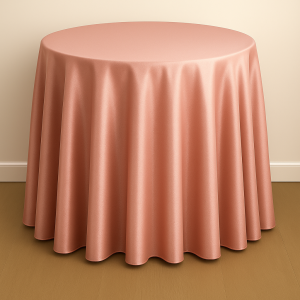 Mystique Satin Table Linen - Premier Rose