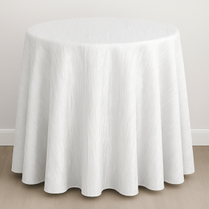 Crushed Taffeta Table Linen - 126 White