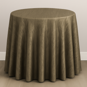 Crushed Taffeta Table Linen - 180 Dk Olive