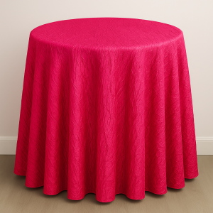 Crushed Taffeta Table Linen - 528 Hot Pink