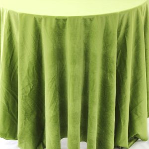 Velveteen Table Linen - Apple Green
