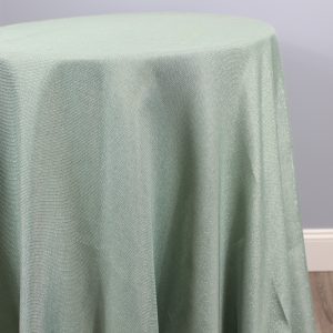 Vintage Linen Metallic Table Linen - Mint