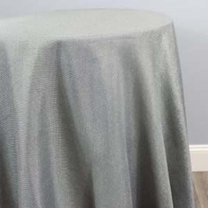 Vintage Linen Metallic Table Linen - Silver