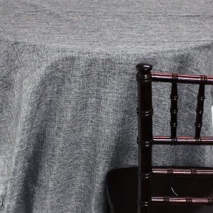 Vintage Linen Table Linen - Charcoal