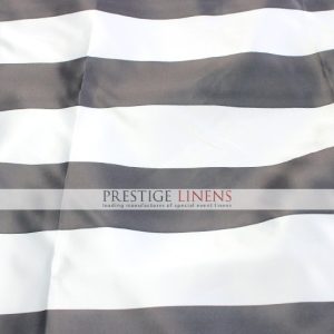 Striped Print Lamour Table Linen - 3.5 Inch Grey