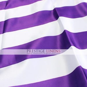 Striped Print Lamour Table Linen - 3.5 Inch Purple