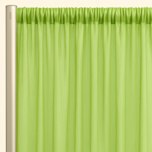 Voile (Fire Retardant) Drape Panel - Apple Green