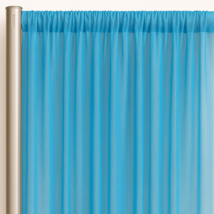 Voile (Fire Retardant) Drape Panel - Aqua Marine