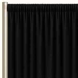 Voile (Fire Retardant) Drape Panel - Black