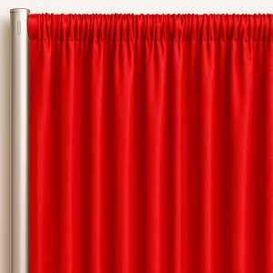 Voile (Fire Retardant) Drape Panel - Valentine Red