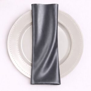 Bridal Satin Napkin - 1139 Charcoal