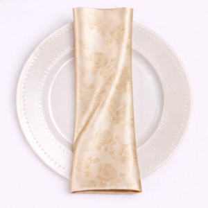 Brocade Satin Napkin - Champagne