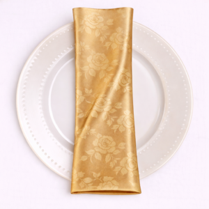 Brocade Satin Napkin - Gold