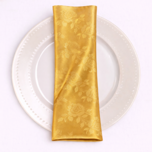 Brocade Satin Napkin - Dk Gold