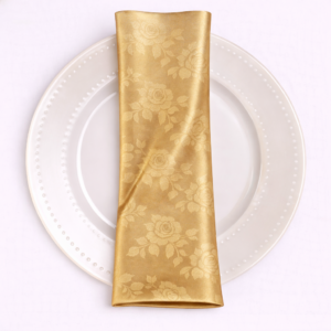 Brocade Satin Napkin - Khaki