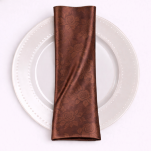 Brocade Satin Napkin - Brown