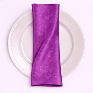 Brocade Satin Napkin - Fuchsia