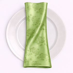 Brocade Satin Napkin - Sage Green