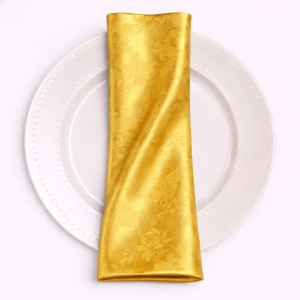 Brocade Satin Napkin - Yellow