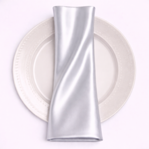 Charmeuse Satin Napkin - 1126 Silver