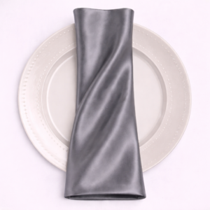 Charmeuse Satin Napkin - 1128 Grey