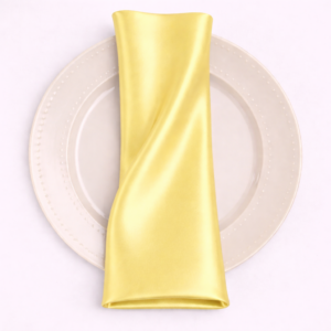 Charmeuse Satin Napkin - 427 lt yellow
