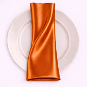 Charmeuse Satin Napkin - 447 dk orange