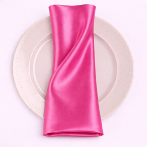 Charmeuse Satin Napkin - 528 hot pink
