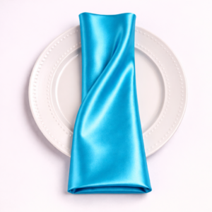 Charmeuse Satin Napkin - 932 TURQUOISE